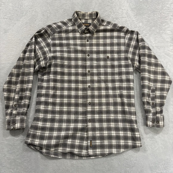 Woolrich Other - Woolrich Button Shirt Flannel Men's Large Plaid Gray Workwear Vintage